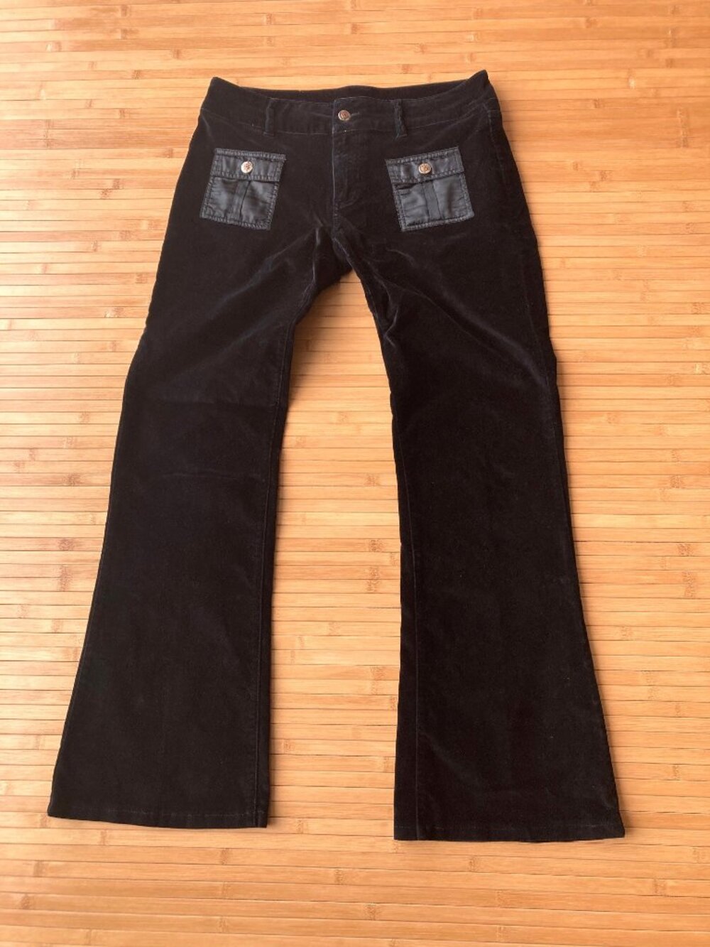 Bubblegum American Flavour Velvet Flare Jean Y2K 90s Juniors 11/12 Black